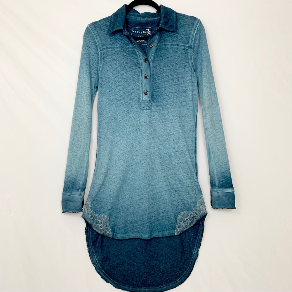 Free People Cowgirl Lace Long Sleeve Dress